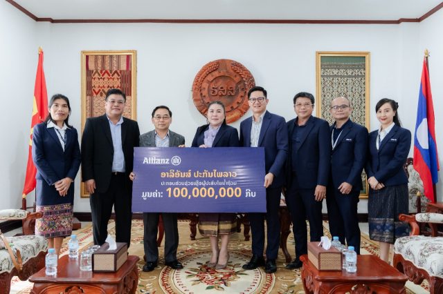 Allianz Insurance Laos Donates Over 200 Million Kip to Support Flood Victims